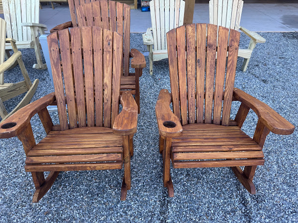 Handcrafted outdoor furniture at the market